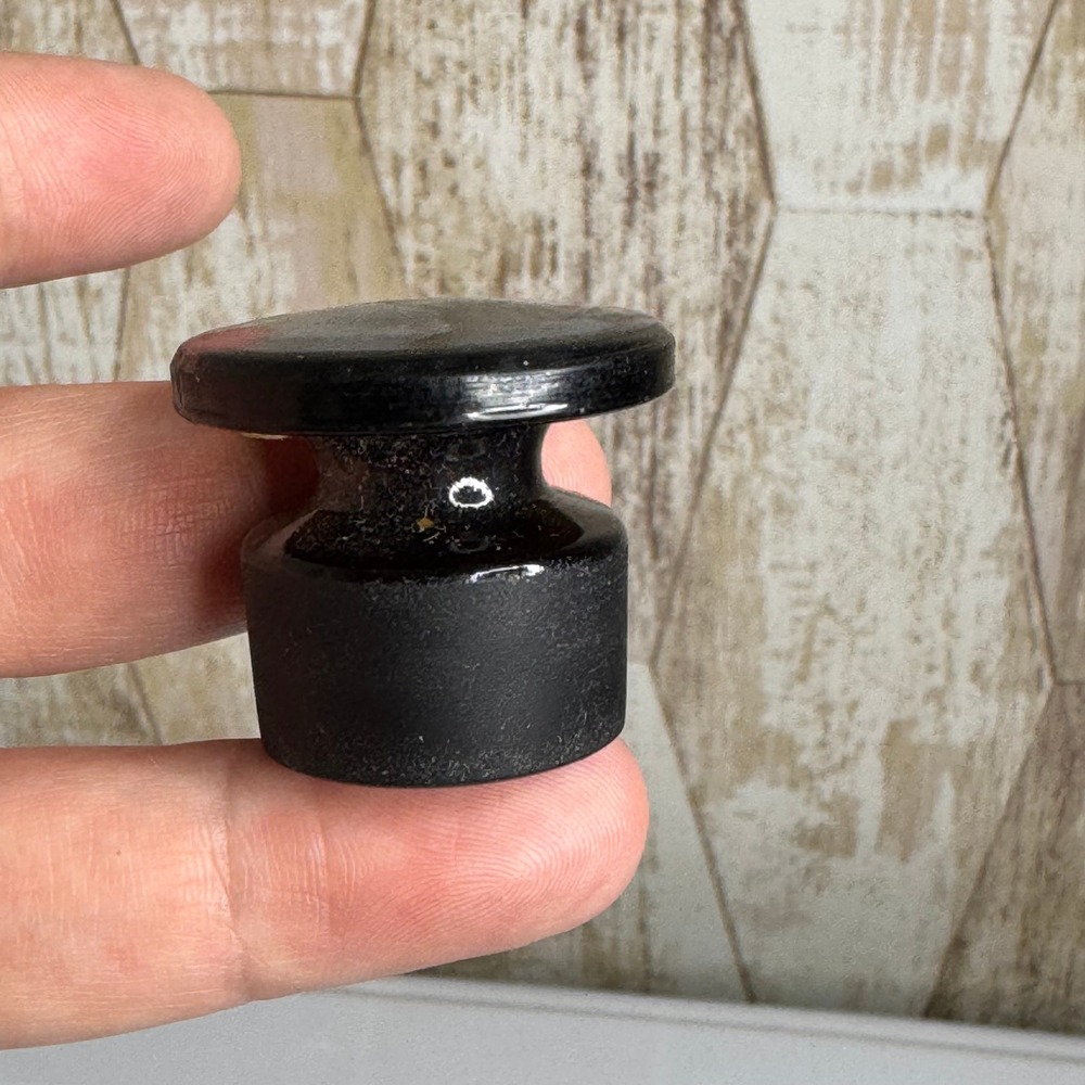 Vintage Amber Glass Apothecary Bottle Stopper Replacement 1in Mushroom